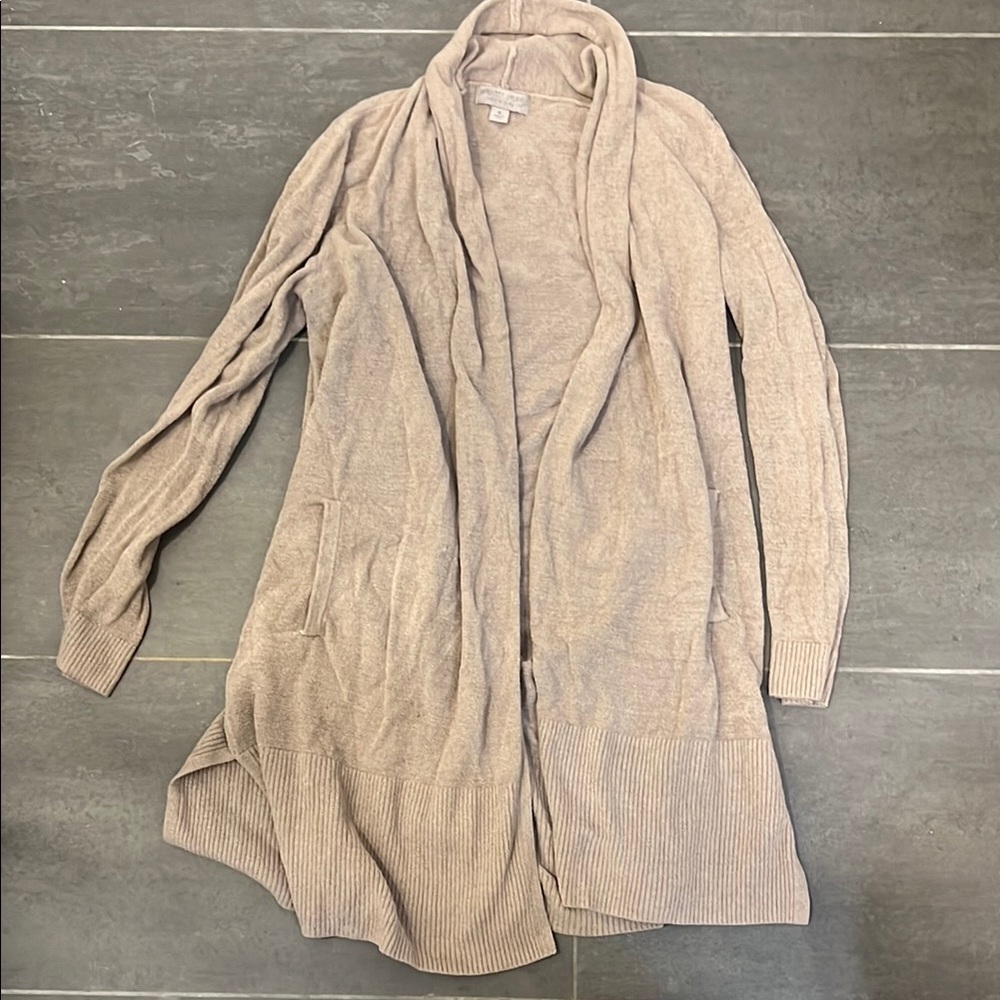 Barefoot Dreams Cream Cardigan Soft Knit Sweater